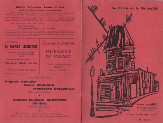 programme du Gala de la mutualité en 1966