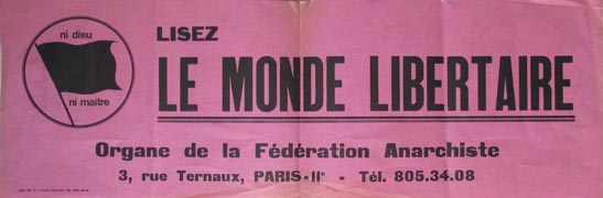 affiche : Lisez le Monde Libertaire