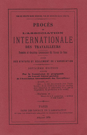 livre : Procès de l'Internationale