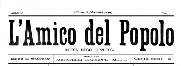 journal "L'Amico del Popolo"