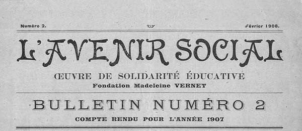 L'Avenir Social bulletin n° 2