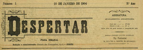 journal Despertar n1 de 1904