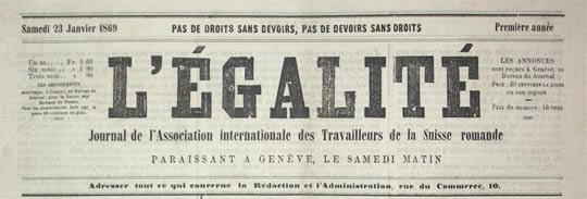 journal suisse "L'Egalité"