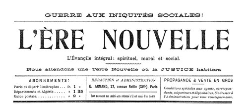 revue "L'Ere Nouvelle" n1