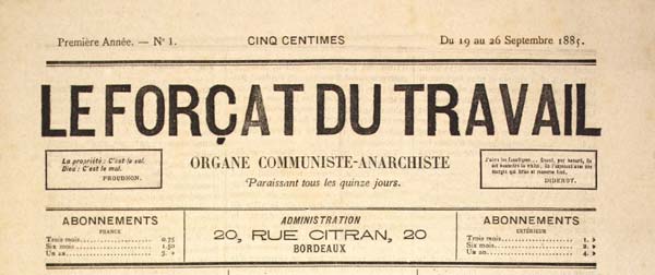 journal "Le Forçat du Travail"