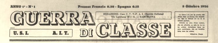 journal "Guerra di classe"