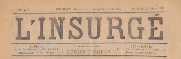 journal "L'Insurgé" n° 1