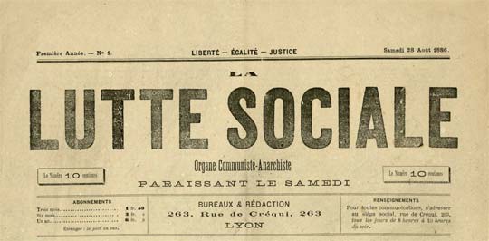 jounal "La Lutte sociale"