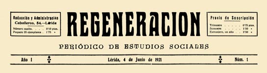 journal "Regeneracion" Lerida