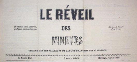 journal américain "Le Réveil des mineurs"