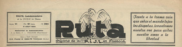 journal Ruta n°2 de 1950