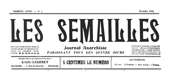 journal "Les Semailles" n1