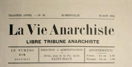 journal "La vie Anarchiste"