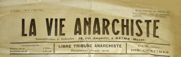 journa "La Vie Anarchiste" 